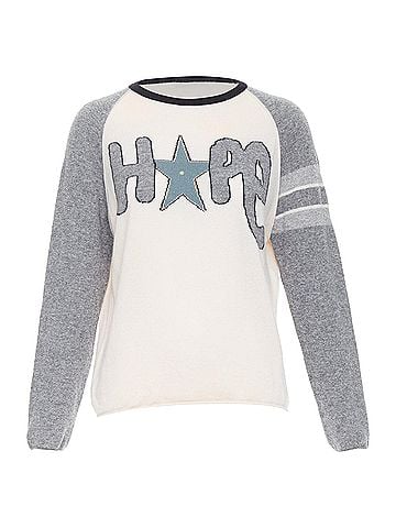 Christian Dior DIOR 100% cashmere pink grey HOPE star raglan sweater FR36 S (view 1)