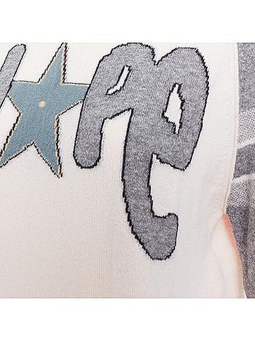 Christian Dior DIOR 100% cashmere pink grey HOPE star raglan sweater FR36 S (view 2)