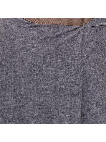 Brunello Cucinelli BRUNELLO CUCINELLI grey virgin wool drape high low skirt IT36 XXS (view 2)