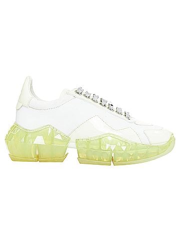Jimmy Choo Jimmy Choo Diamond white mint green jelly sole dad sneakers EU35.5 (view 1)