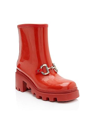 Gucci Gucci Rubber Horsebit Ankle Boots - Size 6 / 36 (view 1)