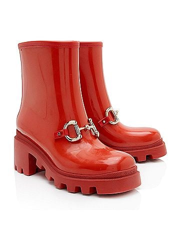 Gucci Gucci Rubber Horsebit Ankle Boots - Size 6 / 36 (view 2)