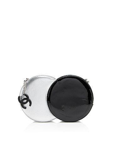 Chanel Chanel Metallic Lambskin Patent Leather Double Circle Clutch (view 1)