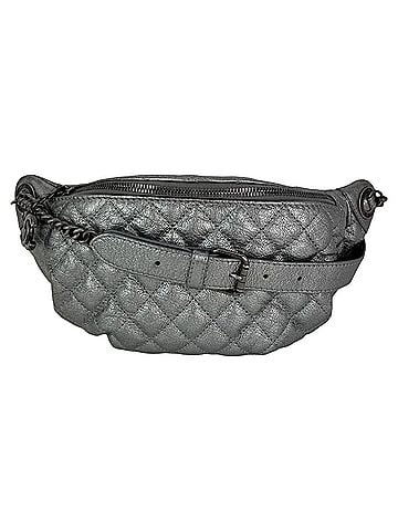 Chanel Chanel Metallic Dark Silver Calfskin Quilted Banane Fanny Pack Waist Bag (view 1)