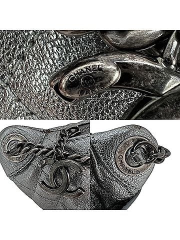 Chanel Chanel Metallic Dark Silver Calfskin Quilted Banane Fanny Pack Waist Bag (view 2)