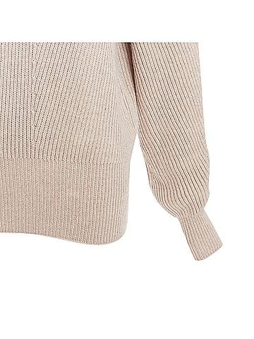 Stella McCartney STELLA MCCARTNEY 2015 taupe virgin wool contour ribbed knit sweater IT38 XS (view 2)