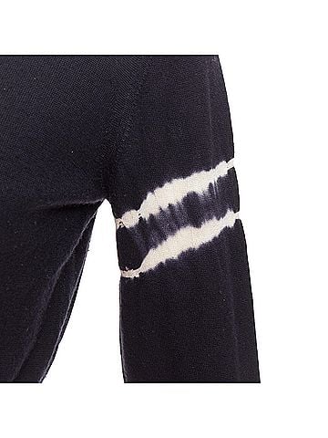 Miu Miu MIU MIU 2013 black cashmere silk tie dye cinched waist pullover sweater IT40 S (view 2)