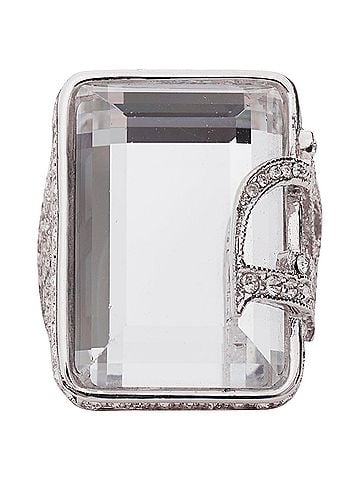 Christian Dior Christian Dior John Galliano crystal paved logo ring (view 2)
