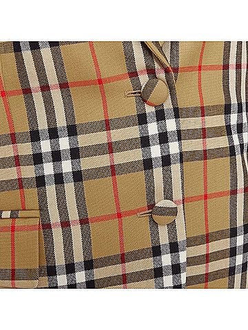 Burberry Burberry wool House Check single breasted blazer jacket (view 2)