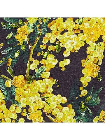 Dolce & Gabbana Dolce Gabbana beaded mimosa acacia print floral tunic (view 2)