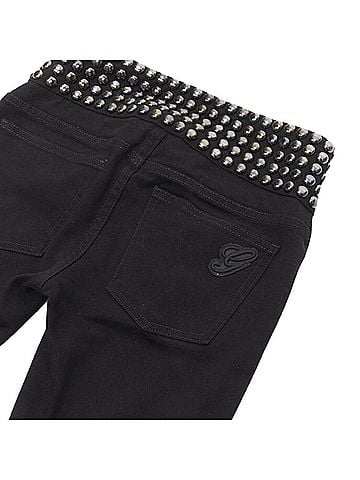 Gucci Gucci dome stud embellishment waist denim jeans (view 2)