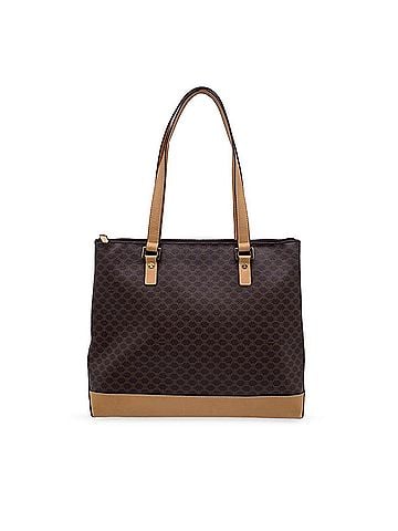 Céline Celine Vintage Cloth Tote Bag Macadam (view 1)