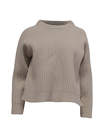 Acne Acne Studios Rib Knit Sweater in Ecru Wool (view 1)