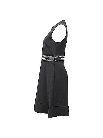 Kea and Joby  RED Valentino Cady Studded Sleeveless Mini Dress in Black Polyester (view 2)