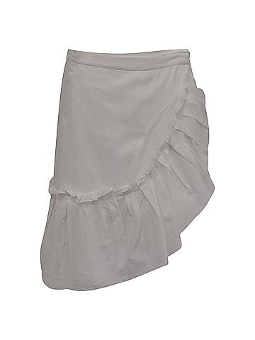 Mario Valentino Valentino Garavani Ruffled Mini Skirt in White Cotton (view 1)