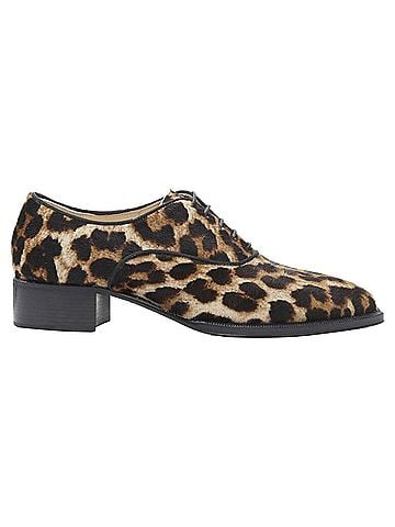 Christian Louboutin Christian Louboutin Zazou Flat Pony leopard print oxford brogue (view 1)