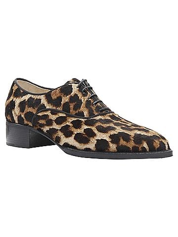 Christian Louboutin Christian Louboutin Zazou Flat Pony leopard print oxford brogue (view 2)