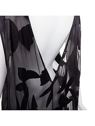 Saint Laurent Saint Laurent Runway butterfly applique sheer maxi dress (view 2)
