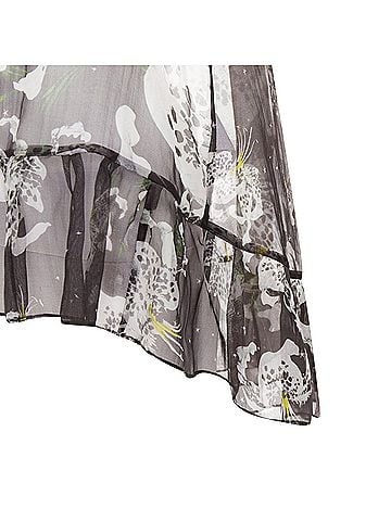 Erdem Erdem silk sheer floral waterfall frill babydoll top (view 2)