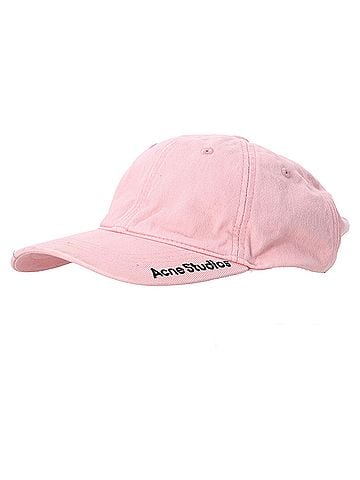 Acne Acne Studios Twill Logo Baseball Cap in Pink Cotton (view 2)