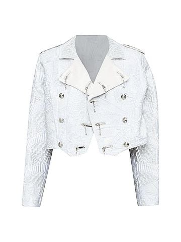 Louis Vuitton Louis Vuitton Runway brocade military crop biker jacket (view 1)