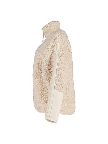 Acne  Acne Studios Half Zipped Fleece Sweater in Cream Acrylic (view 2)