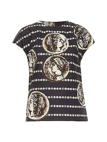Dolce & Gabbana Dolce Gabbana cotton roman coin print cap sleeves top (view 1)