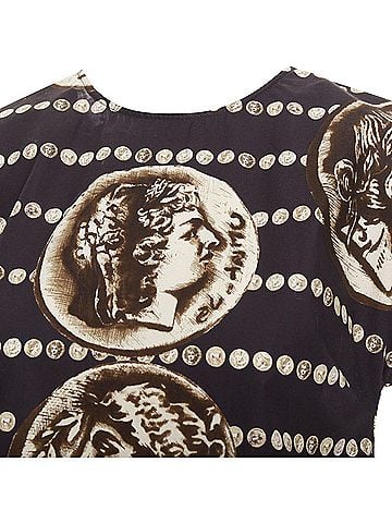Dolce & Gabbana Dolce Gabbana cotton roman coin print cap sleeves top (view 2)