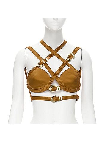 Versace Versace Runway S&M Bondage Tribute silk buckle bra (view 1)