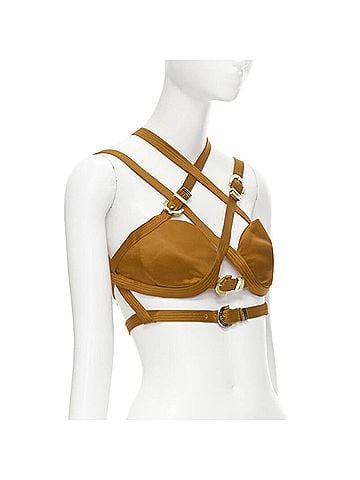 Versace Versace Runway S&M Bondage Tribute silk buckle bra (view 2)