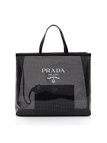Prada Prada Sequin Mesh Logo Large Tote (view 1)