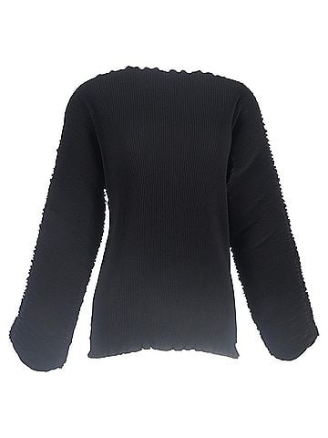 Totême Totême Azores Boat Neck Slouch Top In Black Polyester (view 1)