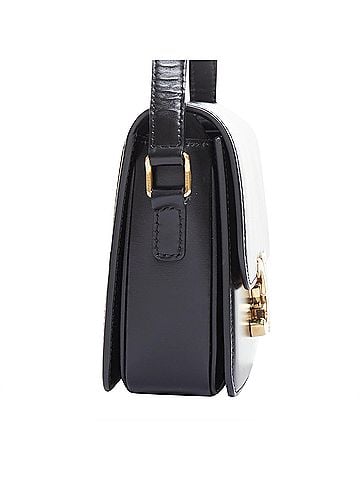 Céline Celine Teen Triomphe black shiny calfskin g anagram logo crossbody bag (view 2)