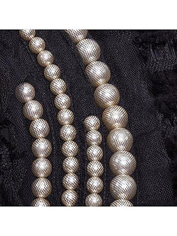 Lanvin Lanvin pearl mesh embellished eyelash fringe silk lined dress (view 2)