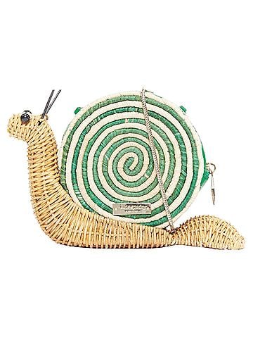 Kate Spade New York Kate Spade Spring Forward Wicker Snail raffia rattan crossbody clutch bag (view 1)