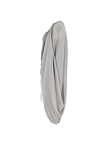 Lanvin Lanvin Draped Midi Dress in Grey Linen (view 2)