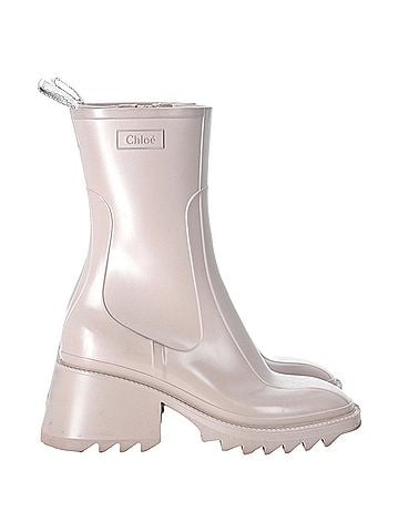 Chloé  Chloé Betty Rain Boots in Nude Rubber (view 1)