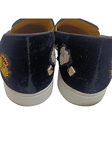 Christian Louboutin  Christian Louboutin Miss Academy Slip-On Sneakers in Black Velvet (view 2)