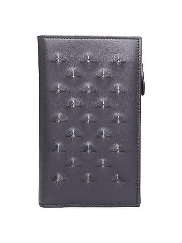 Bottega Veneta Bottega Veneta pierced stud details rectangular bifold purse wallet (view 1)