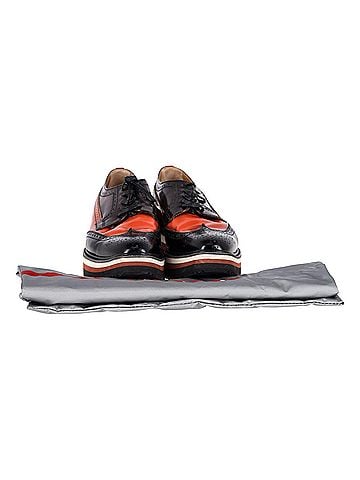 Prada Prada Flatform Derby Brogue Lace Up in Black Leather (view 2)
