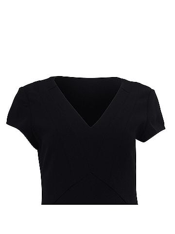 Diane von Furstenberg Diane von Furstenberg Norma Ponte Dress in Black Triacetate (view 2)