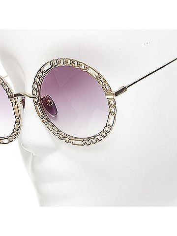 Gucci Gucci Chain Rim Ombre Lens Round Oversized Sunnies (view 2)