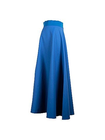 Sportmax Sportmax Midi Circle Skirt in Blue Cotton (view 2)