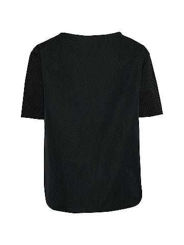 Lanvin Lanvin Textured Short Sleeve Crew Neck T-shirt in Navy Blue Polyester  (view 2)