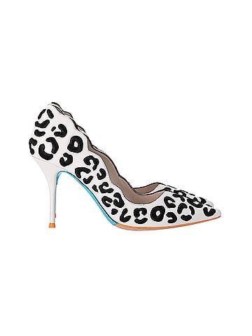 Sophia Webster Sophia Webster Printed Pumps in White Leather (view 1)