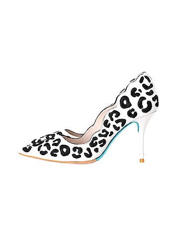 Sophia Webster Sophia Webster Printed Pumps in White Leather (view 2)