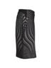 Diane von Furstenberg 100% Wool Black Diane Von Furstenberg Jacquard Pencil Skirt in Black Wool Size 6 - photo 2