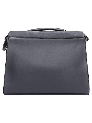 Fendi Fendi black leather bug monster crossbody briefcase (view 2)