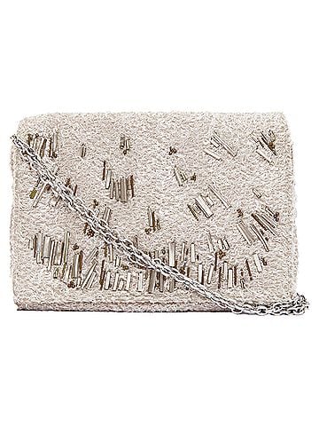 Theory Theyskens Theory Embellished Lurex Appique Fold Clutch (view 1)
