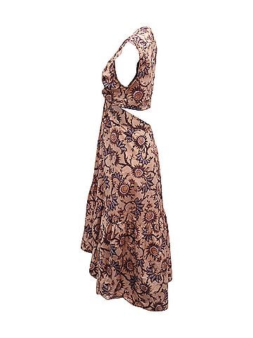 A.L.C. ALC Alexandria Cut Out Maxi Dress in Pink Cotton (view 2)